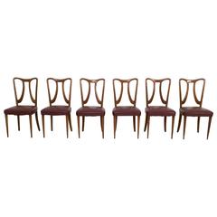Group of Six Dining Chairs in the style of Guglielmo Ulrich, ca. 1950
