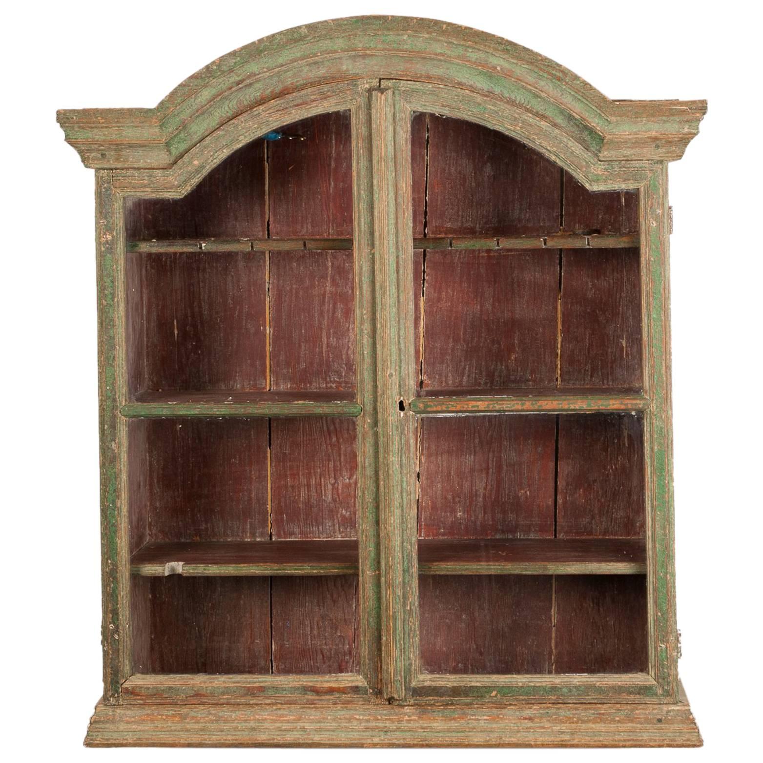 18th Century Wall Cabinet from the Rococo Period with Showcase Doors