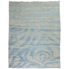 Turkish Kilim Flat-Weave Wool Rug 9
