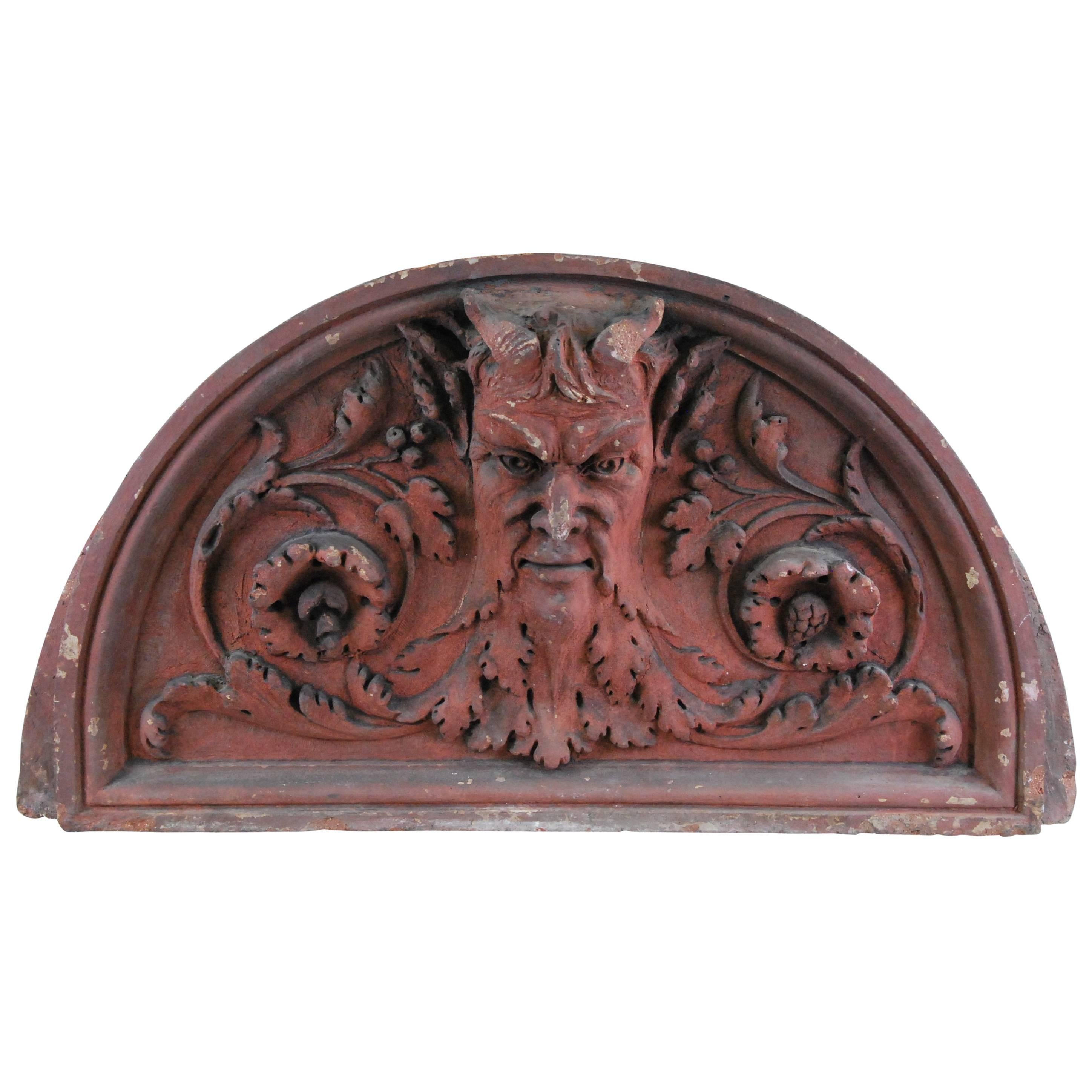 19th Century Terracotta Door Transom