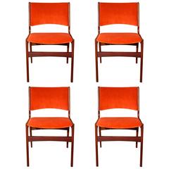 Set of Four Arne Vodder Style Teak Side Chairs