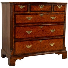 18th Century English Burr Elm Chest of Drawers