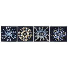 Four-Panel Sculptural Optical Art