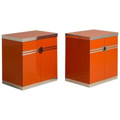 Pair of Pierre Cardin Lacquered Side Cabinets, 1970s