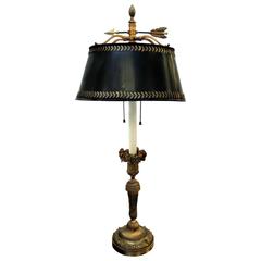 High Quality French Cast Gilt Bronze Bouillotte Lamp