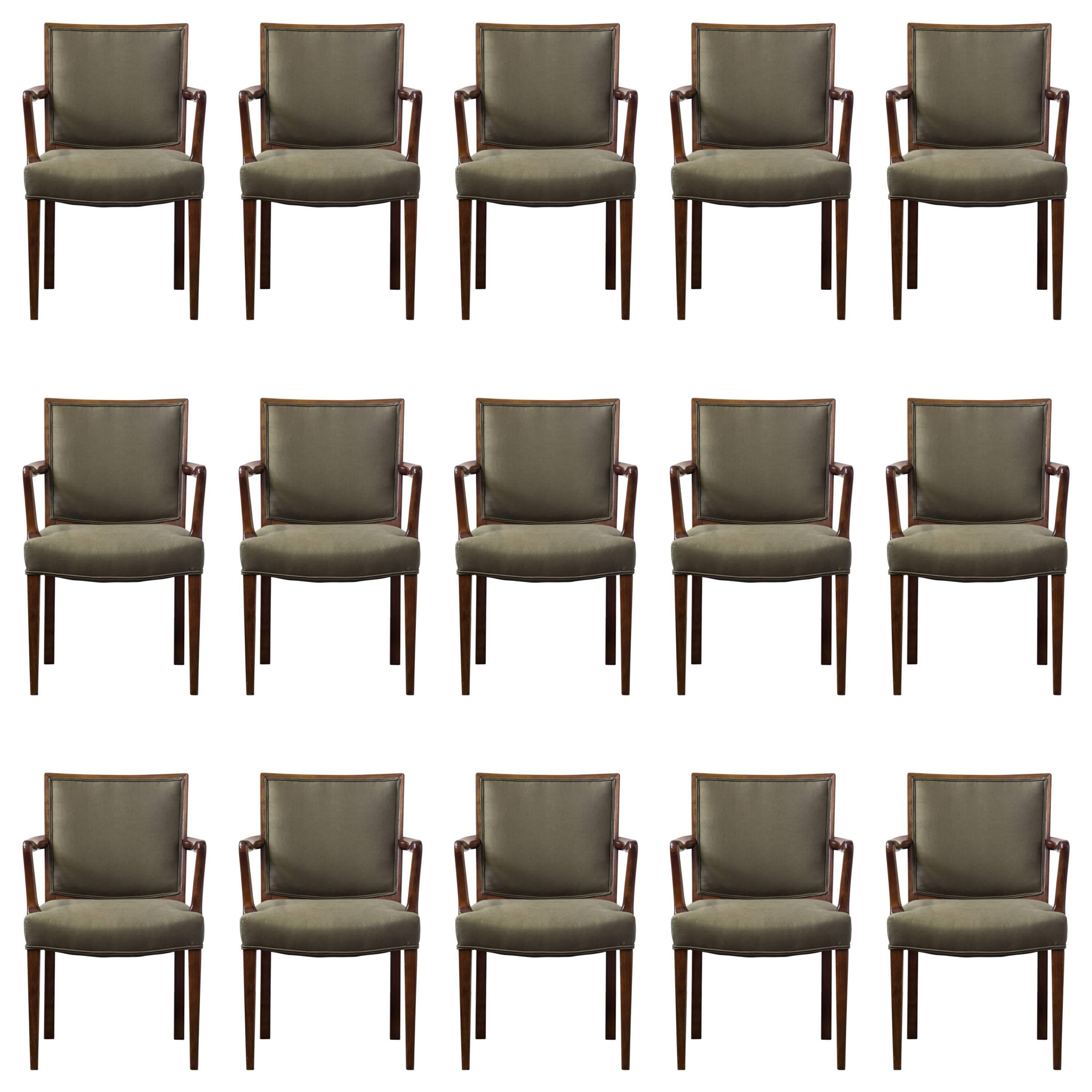 Set of 15 Dining Chairs by Lysberg, Hansen & Therp