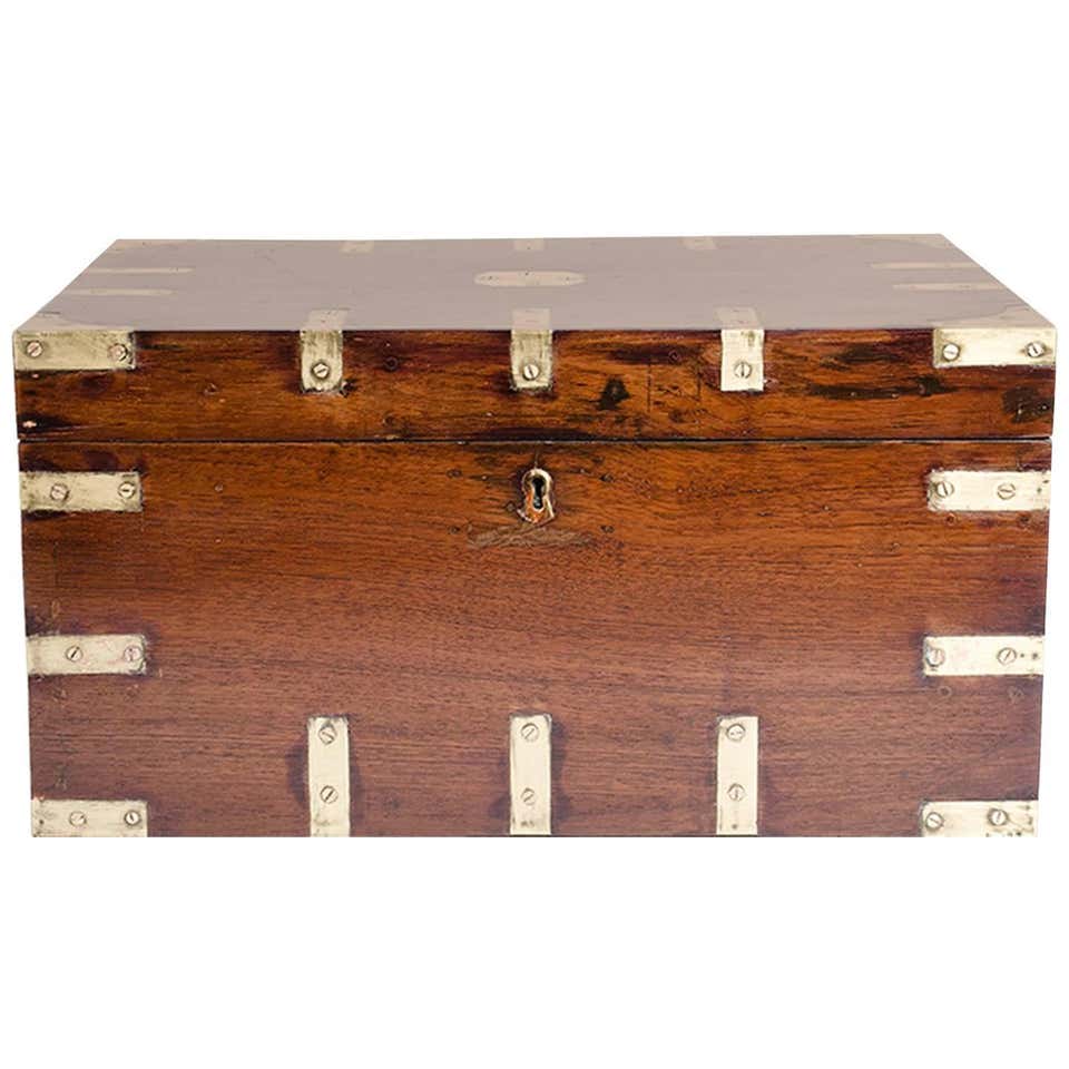Walnut Campaign Box at 1stDibs