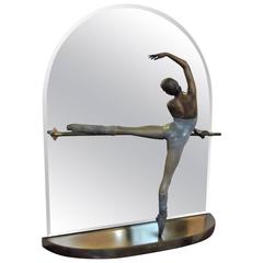 Bronze Ballet Sculpture "at the Barre" by Ramon Parmenter