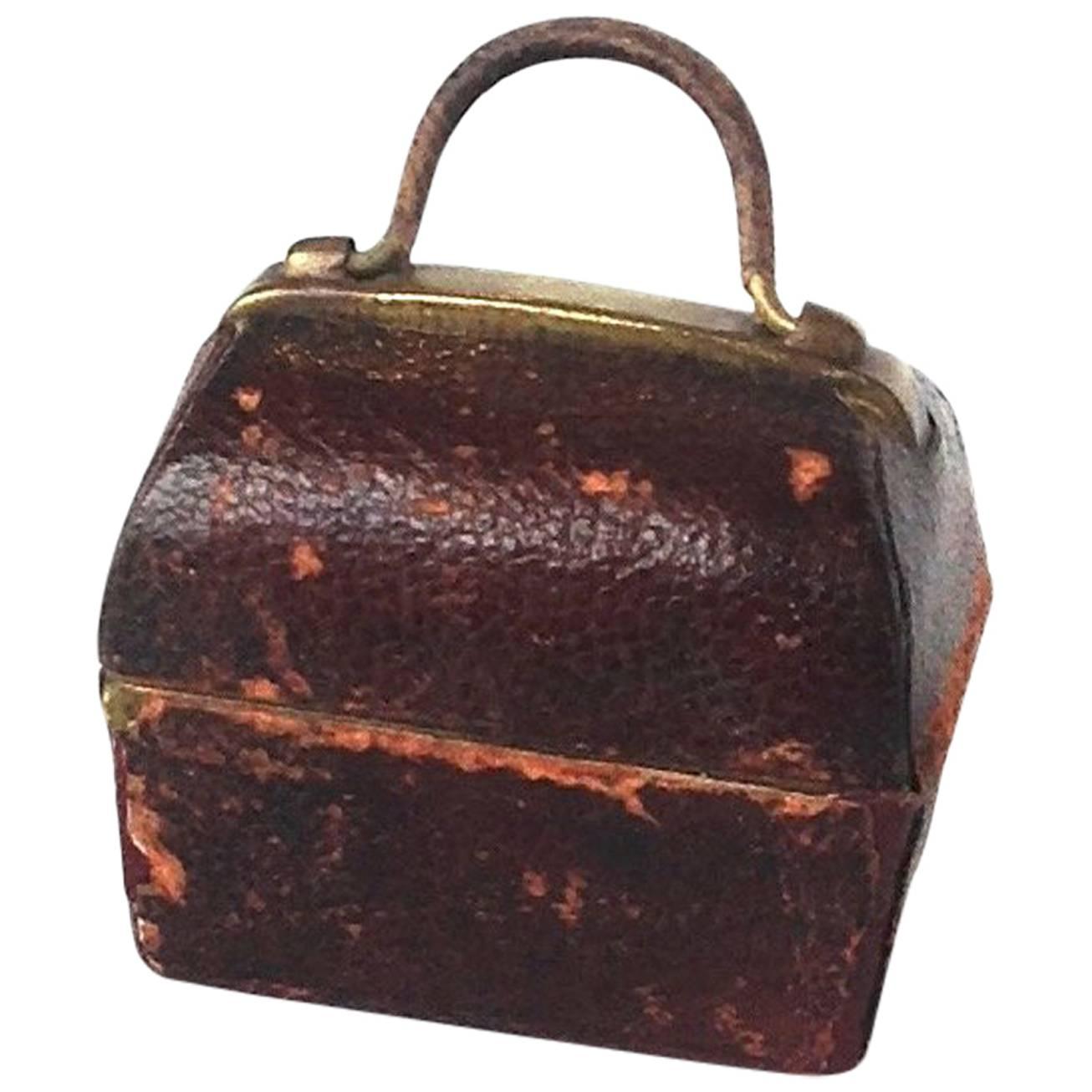 Gladstone Bag Traveling Inkwell Late 19th Century For Sale