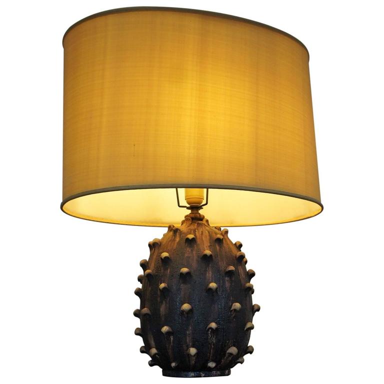 Vintage MidCentury Modern Ceramic Black Panther Television Figurine