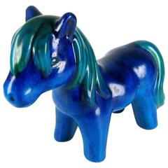 Stunning Pair Vintage Handmade and Hand Glazed HORSES PONIES Mint Condition