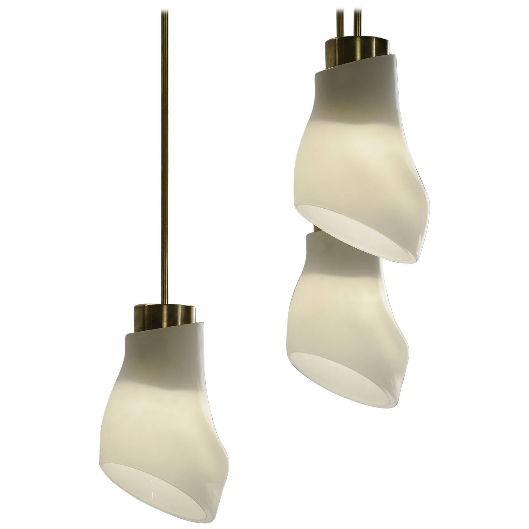 Contemporary Handblown Glass Pendant Lamp S001