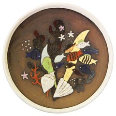 "Under the Sea, " Large, Rare Art Deco Bowl by Thomson for Upsala Ekeby