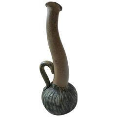 Early Contemporary Handmade and Hand Glazed Seed Pod Form Vase, 1960 6