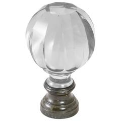19th Century Baccarat Crystal Staircase Finial Bronze Base Pristine Condition