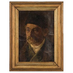 Antique 19th Century German Oil Painting Portrait of a Gentleman