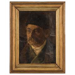 Antique 19th Century German Oil Painting Portrait of a Gentleman 10