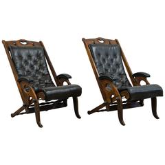 Pair of Vintage Jean-Pierre Hagnauer Adjustable Yacht Chairs