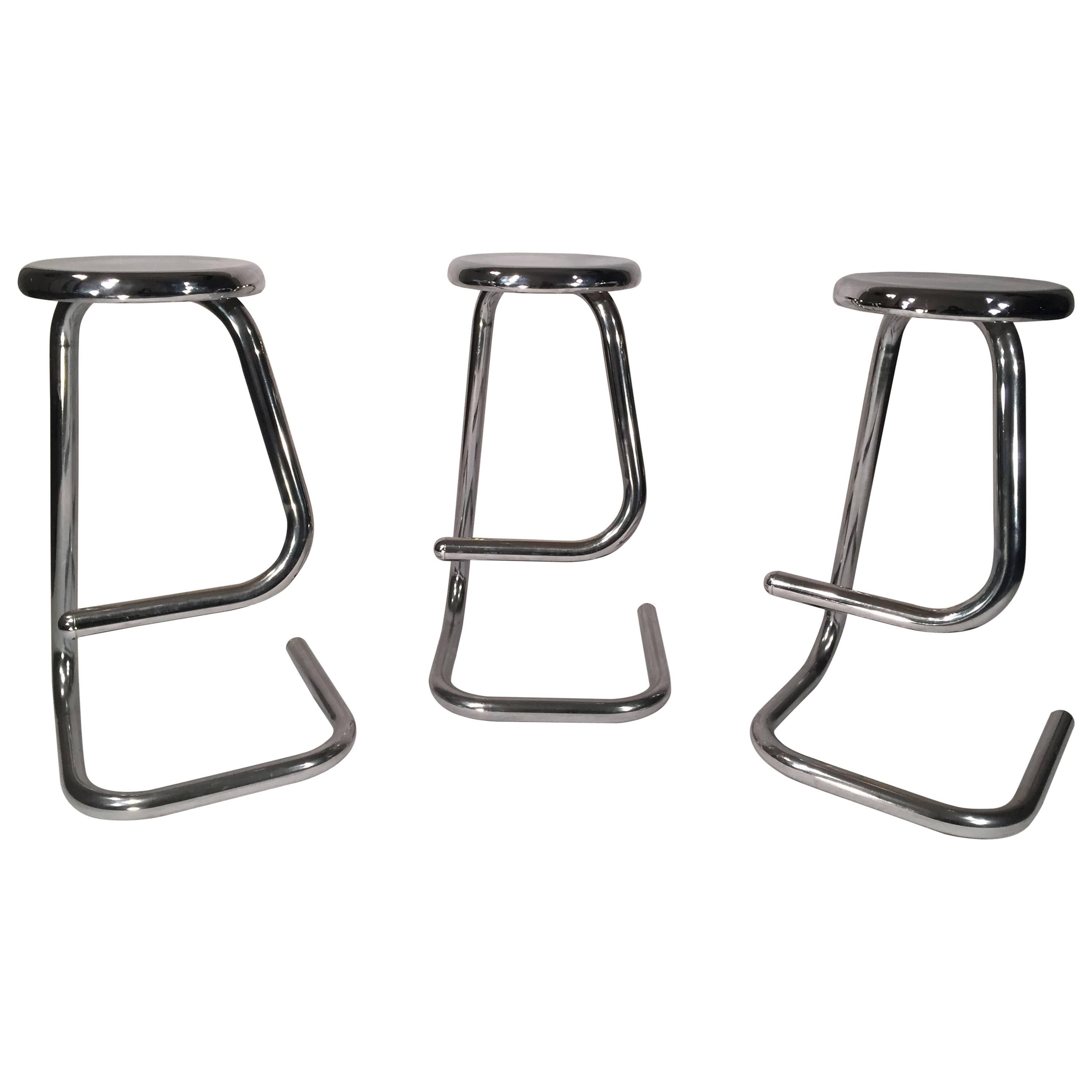 Tubular Chrome Steel Bar Stools K700 Kinetics