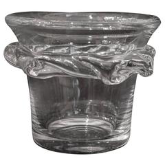 Daum France, Vase en cristal de Sorcy, signé, circa 1960