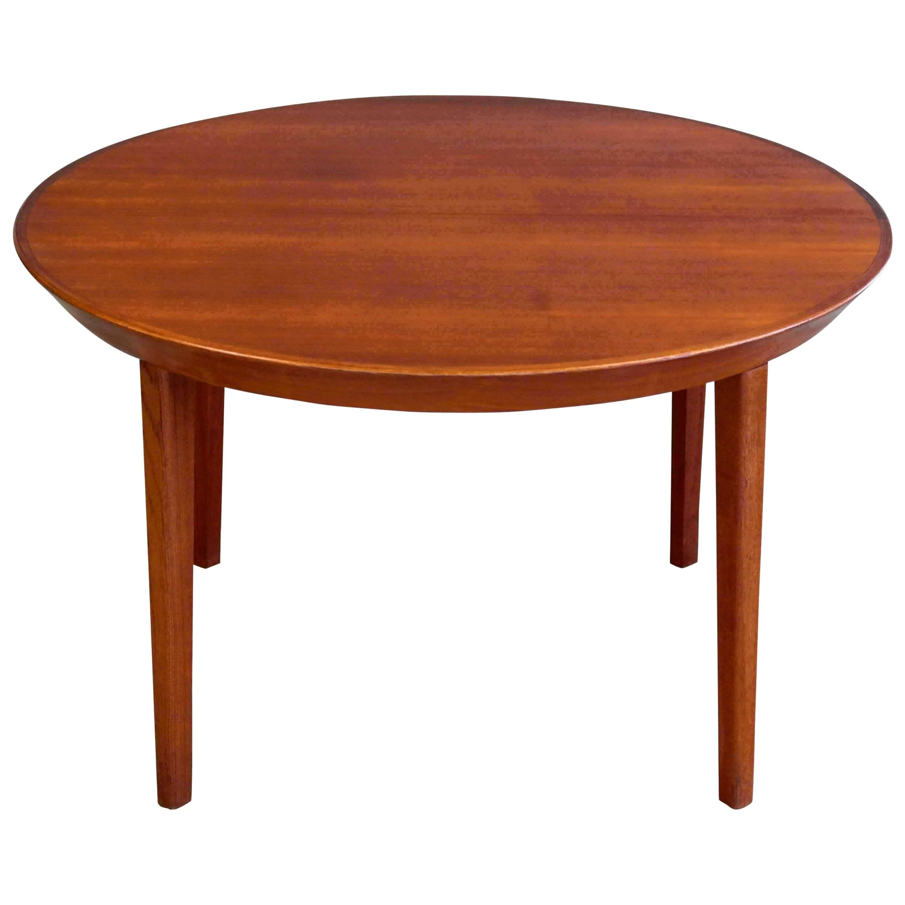 Round Mid Century Dining Table in Teak by Ole Hald for Gudme Møbelfabrik