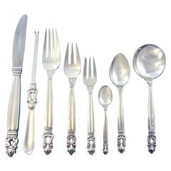 Acorn by Georg Jensen Sterling Silver Flatware Set for 12 Dinner 101 Pieces 1
