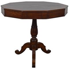 Italian Neoclassical Inlaid Decagonal One Drawer Centre Table, 19th Century 1