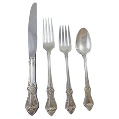 Used Afterglow by Oneida Sterling Silver Flatware Set 6 Service Luncheon 24 Pcs