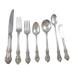 Retro Afterglow by Oneida Sterling Silver Flatware Set 8 Service Lunch 60 Pcs