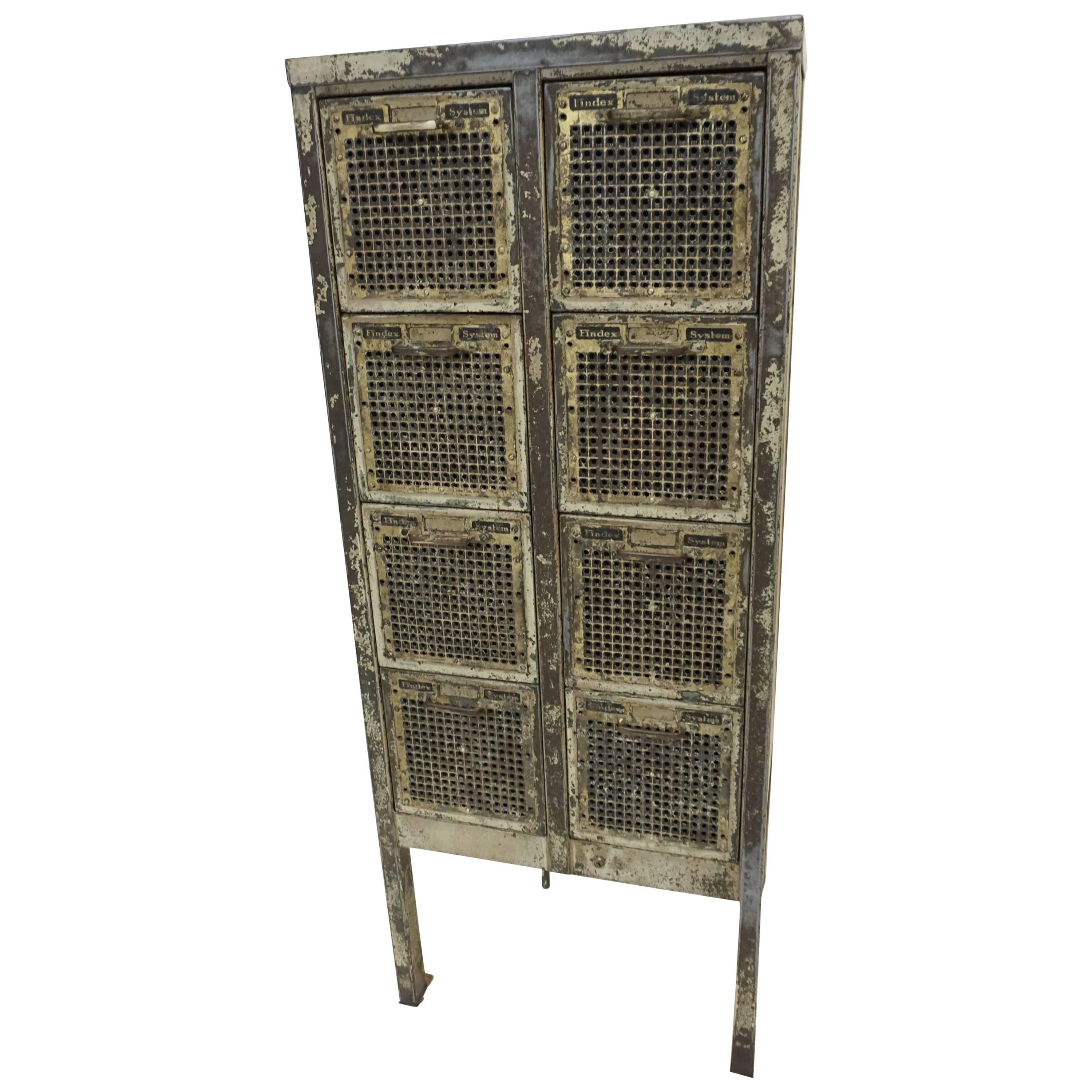 Fantastic 1940 Iron and Brass File Cabinet