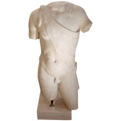 19th Century Carved Marble Torso