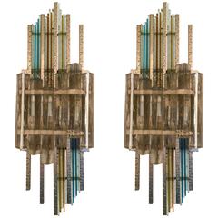 Pair of Sconces Poliarte, 1970s, Italy