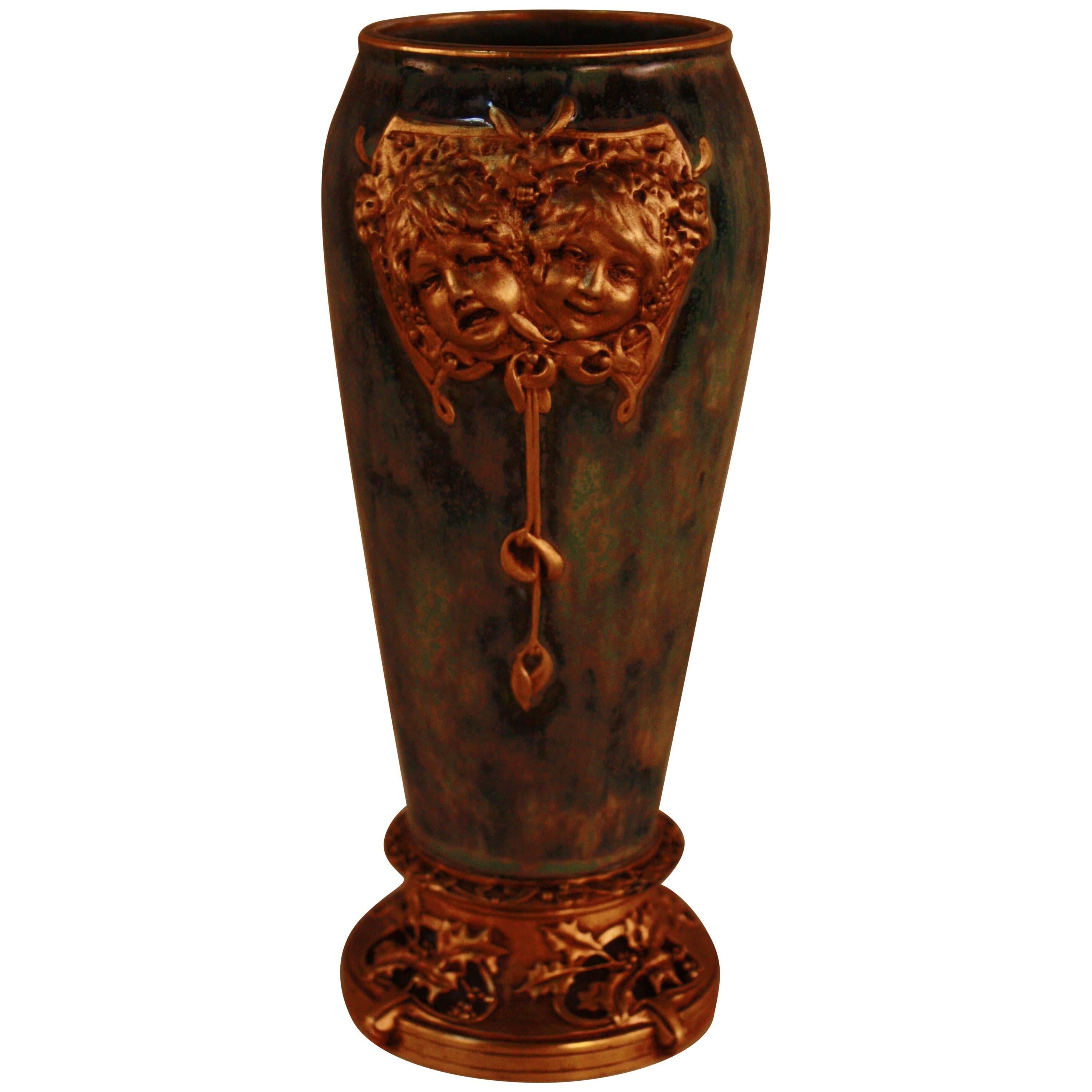 Louchet Paris Bronze-Mounted Porcelain Vase