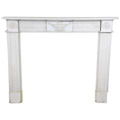 1870s Adam Style English Marble Fireplace Surround