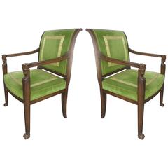 20th Century Renasaince Cocheo Bros, Fine Quality Chairs, Pair