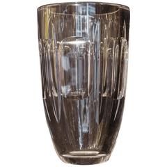 Vintage Cristalleries Baccarat Hand-Cut Crystal Vase, Signed, circa 1960
