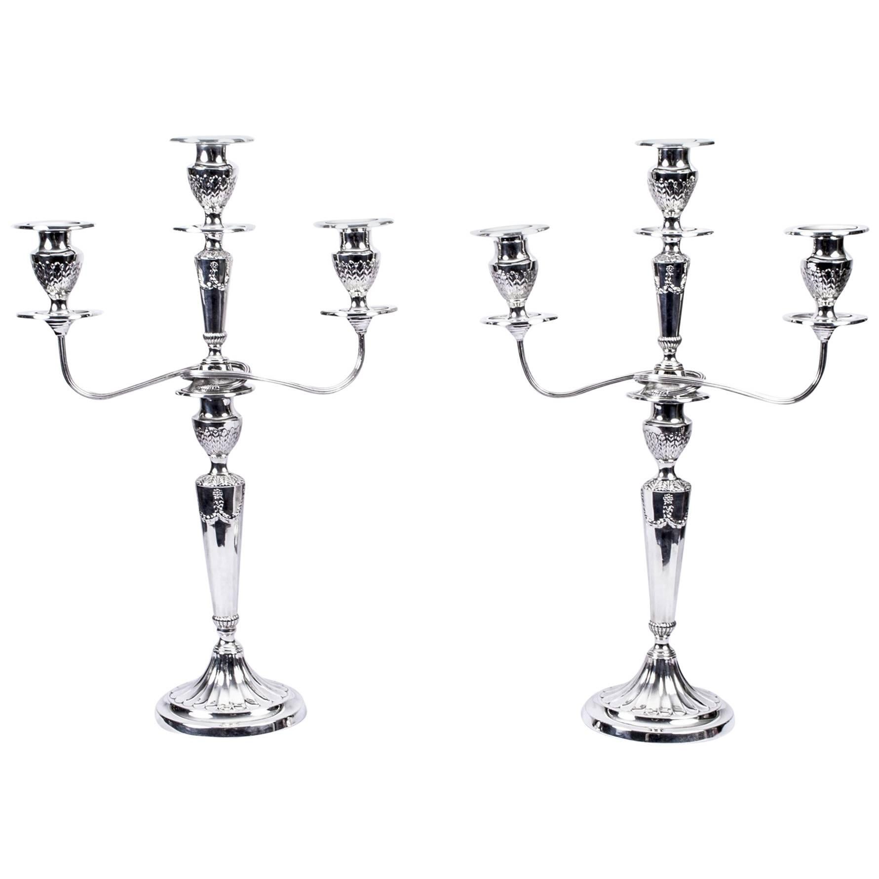 Early 20th Century Pair of Neoclassical Revival Candelabra