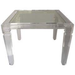 Italian Square Lucite Coffee Table