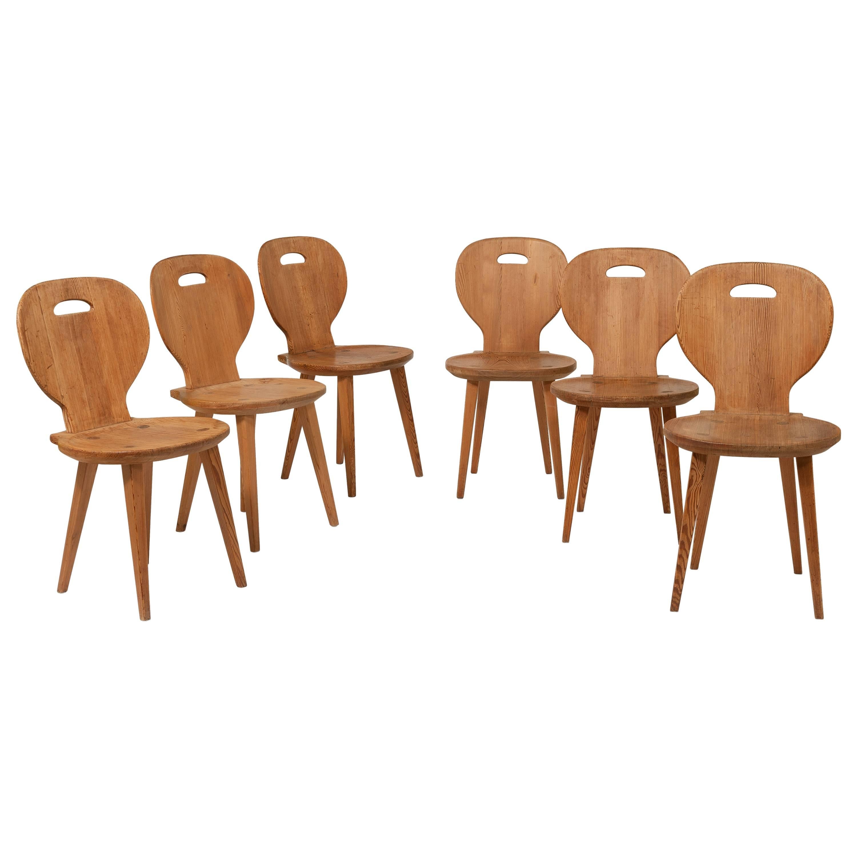 Rare Set of Six ‘SörgåRden’ Chairs by Carl Malmsten For Sale