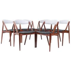 Set of Six Kai Kristiansen Teak Dining Chairs, Model 31