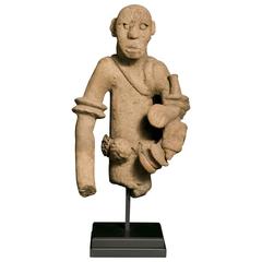Large Clay Male Bust, Bankoni, Mali, 12th-16th Century