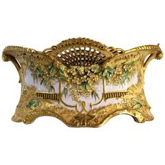 Ernst Wahliss Teplitz Depose Porcelain Jardiniere Vase or Centerpiece Bowl 3