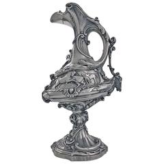 Outstanding Silver Equine Wine Ewer Jug, Edward & John Barnard, London, 1864 9