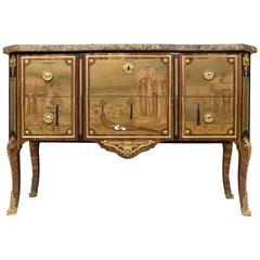 French Transition Commode Stamped by Gilbert