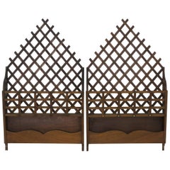 Par de Bolsillos de Pared Estilo Celosía