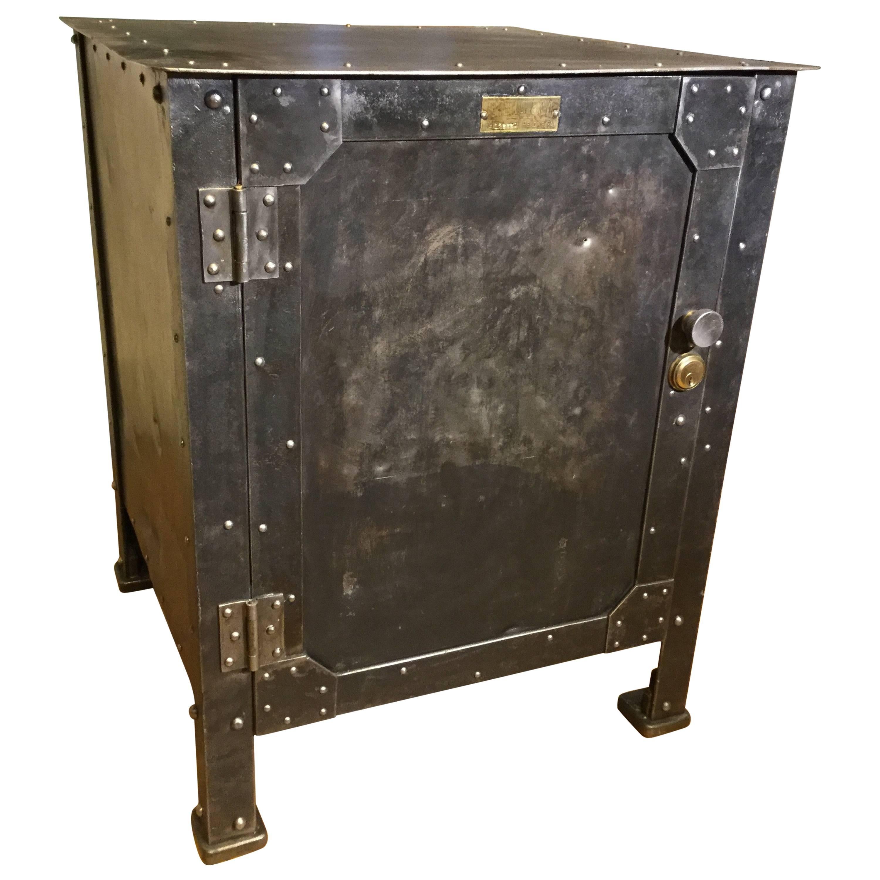 Industrial Riveted Steel Cabinet, circa 1910