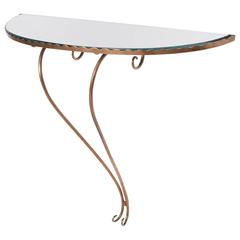 Mid-Century Modern Italian Brass Wall Console 5
