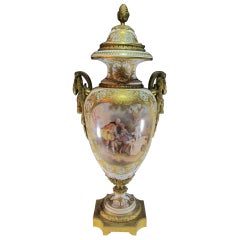 19th Century French Sevres Bronze and Porcelain Urn