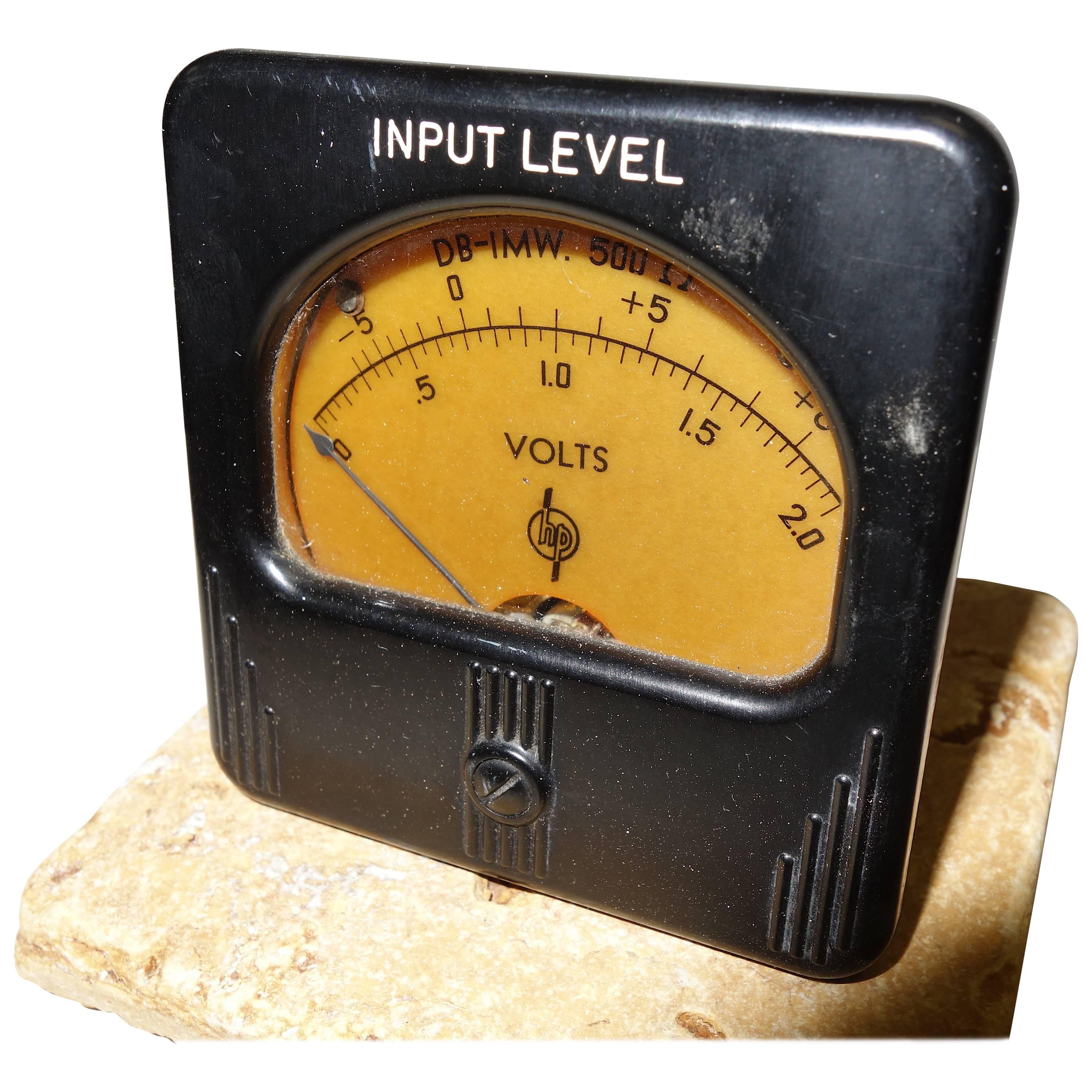 Simpson Meter, Made for Early Hewlett Packard, Stone Mounted Paperweight ON SALE For Sale