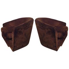 Mid-Century Barrel Back Lounge Chairs 12